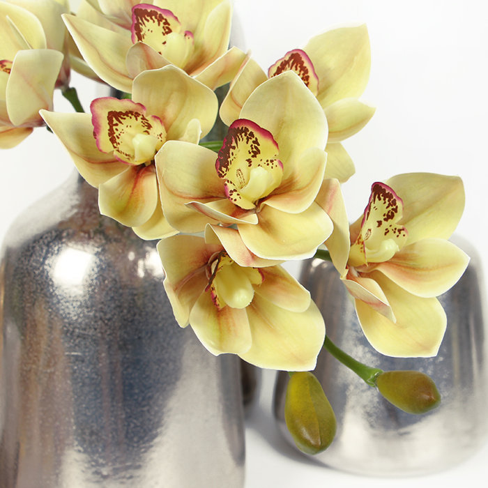 Bay Isle Home Silk Orchid Stems, Bushes, And Sprays Arrangement